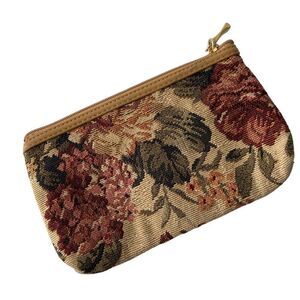 Vintage Tapestry Y2K Floral Patterned Purse Wallet in Size Small
